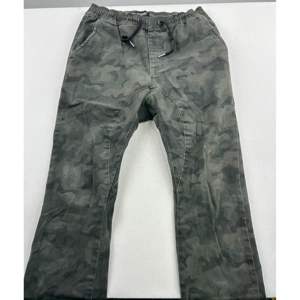 Zanerobe Sureshot Jogger Mens 29x28 Camo Drawstring Pants Green - Picture 4 of 15